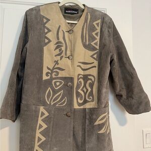 Gray and Cream Women's Jacket